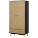 image 1 of HOMCOM Modern Wardrobe Cabinet with Shelf, Hanging Rod and 2 Drawers
