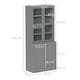 image 3 of HOMCOM Modern Bookcase Display Storage Cabinet Grey