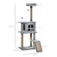 image 4 of PawHut Cat Tree 142cm Activity Center with Jute Scratching Post Condo, Grey
