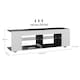 image 3 of HOMCOM TV Stand 145cm TV Unit with Glass Shelves RGB LED Light