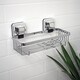 image 1 of Showerdrape Pushloc Chrome Steel Suction Wall Mounted Rectangular Basket with Mounting Squares | Chrome | Chrome | 1
