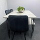 image 6 of Grey Dining Table with Hairpin Legs, Bench & 4 Black Velvet Chairs Set for Kitchen & Dining Room Grey