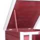 image 8 of PawHut Rabbit Hutch, Bunny Cage Outdoor Wooden House w/ Asphalt Roof, Red