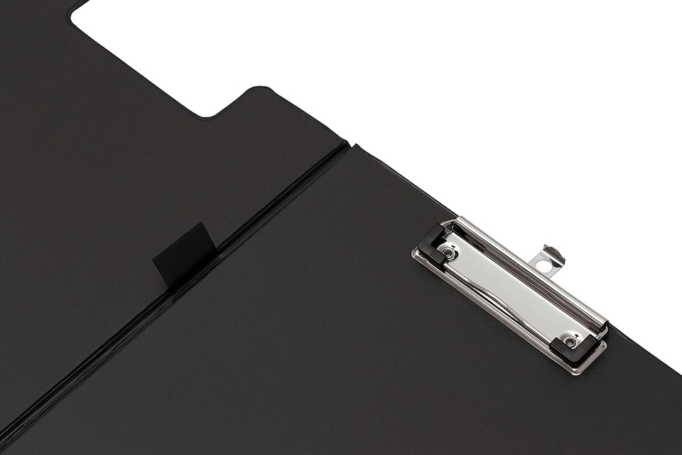image 1 of Q-Connect PVC Foldover Clipboard Foolscap Black