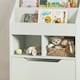 image 9 of HOMCOM Kids Bookshelf Bookcase with Storage Drawer with Wheels Toy Organiser | Green
