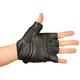 image 3 of Fitness Mad Unisex Adult Leather Fingerless Gloves - Black - L-XL