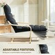 image 4 of HOMCOM Birch Wood Lounge Chair for Living Room, Bedroom Black