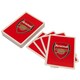 image 2 of Arsenal FC Crest Playing Card Deck - Red/White - One Size