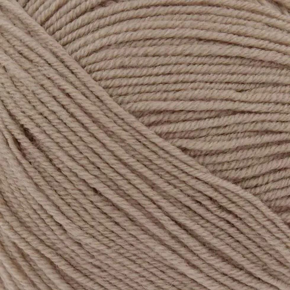 King Cole Beige Luxury Merino DK Yarn (Value Pack 12 x 50g Balls) For Crochet, Knitting - 140m per ball