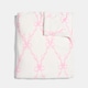 image 4 of OHS Bow Lattice Flannel Fleece Throw Blanket Soft Bedspread | Pink