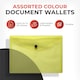 image 3 of Pack of 12 Janrax A4 Yellow Document Wallets - Button Stud Folder