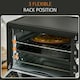 image 4 of HOMCOM Mini Oven 21L Electric Grill w/ Adjustable Temp Timer 1400W, Black