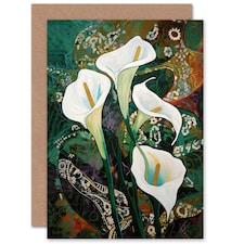Calla Lily Flowers Abstract Birthday Her Wife Card