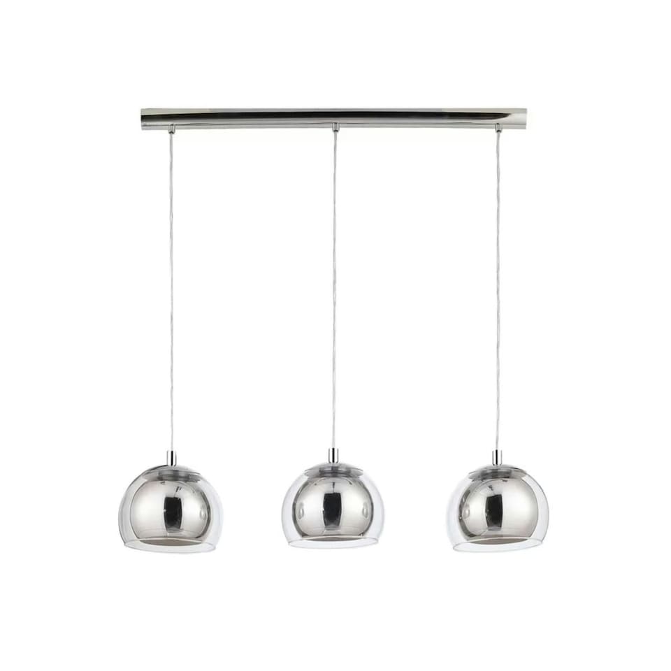 image 1 of Barnet 3 Light Pendant Ceiling Bar Polished Chrome