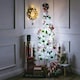 image 5 of 6ft White Pre-Lit Slim Line Christmas Tree