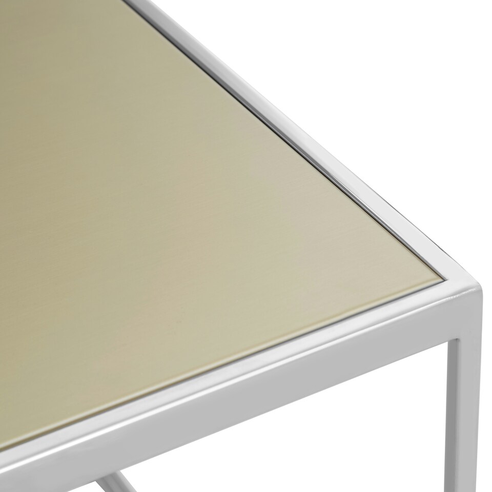 image 1 of Interiors by Premier Black Marble‑Effect Round Coffee Table With Gold Base, Luxe Marbled Glass Top In Gold Pedestal Design Silver