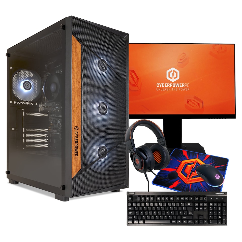 image 1 of CyberPowerPC Ryzen 5 8500G 16GB RAM 500GB SSD Gaming PC Bundle