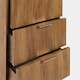 image 7 of OHS 4 Drawer Modern Ribbed Office Side Bedroom Nightstand Bedside Table