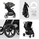 image 5 of Stomp Stride Stroller – from Birth to 22kg, Extra-Large Seat, Multi-Terrain Wheels, Raincover & UPF 50+ Hood (Charcoal Grey)