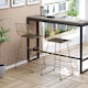 image 2 of HOMCOM Modern Counter Height Bar Stools Set of 2 pcs Wire Metal Barstools