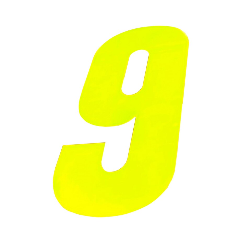 image 1 of Securit No 9 Hi-Vis Bin Number - Yellow - One Size