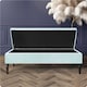 image 2 of Safar Plain 137cm Ottoman Storage Bench - Plush Velvet Shoe Bench - White Upholstery Footstool with Storage