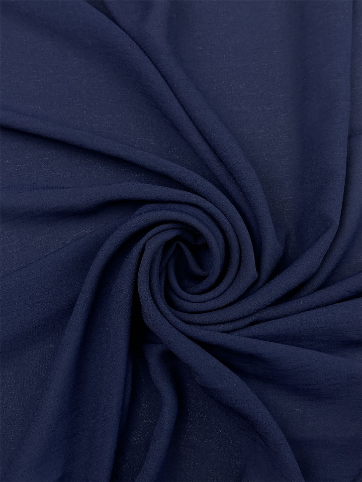 Navy Ripple Crepe Fabric for Dressmaking, 148cm / 58" Wide - per metre