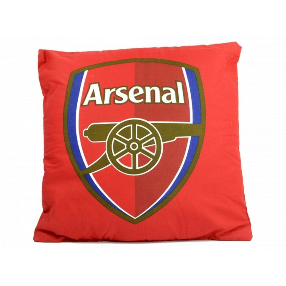 image 1 of Arsenal FC Official Football Crest Cushion - Multicoloured - One Size