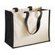 image 1 of Westford Mill Classic Jute Shopper Bag - Black - One Size
