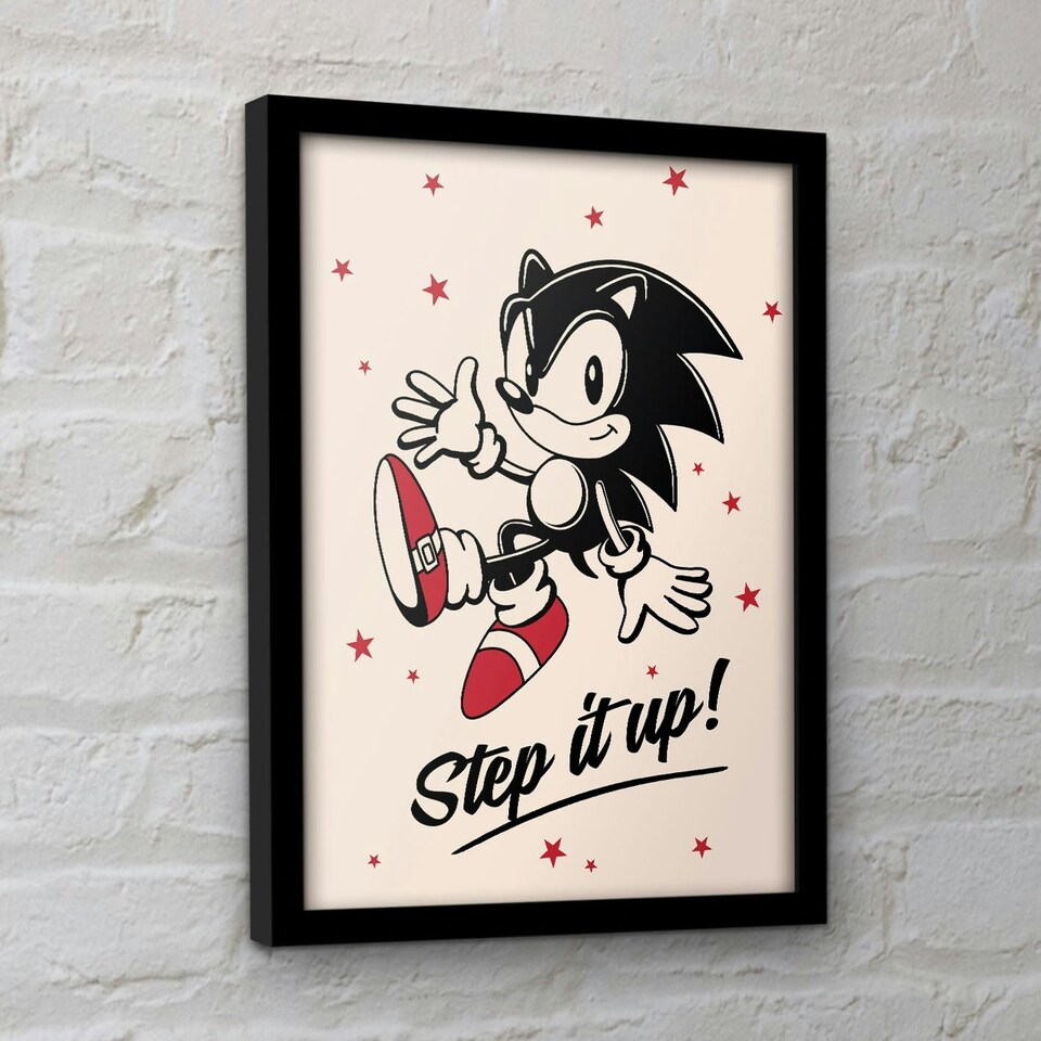 image 1 of Sonic The Hedgehog (Step It Up) Framed 30x40cm Print
