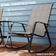 image 7 of Outsunny Garden Rocking Chair, Ergonomic Outdoor Rocking Chair with Armrests, High Backrest, Steel Frame Relaxing Rocker Armchair Seat for Patio, Balcony, Porch, Light Brown | Brown | Brown