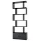 image 6 of COSTWAY 5-tier Bookcase S-Shaped Bookshelf Display Rack Black Black