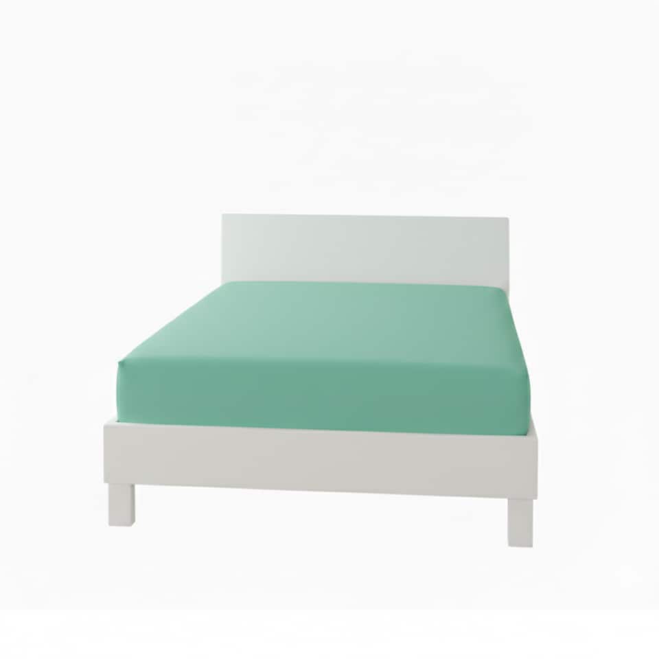 image 1 of Polycotton Fitted Sheet Extra Deep 40cm Skirt Easy Care | Green | Mint | Super King