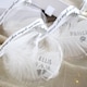 image 10 of Personalised White Feather Bauble. Memorial Angel Decoration