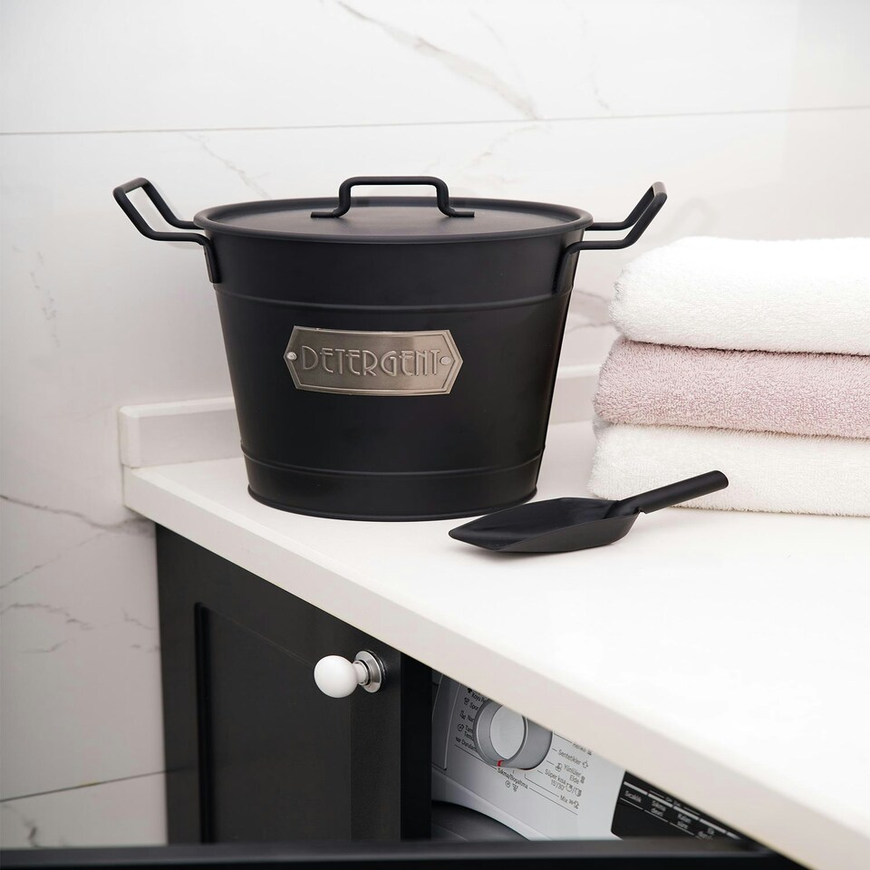 image 1 of Black Detergent Storage Bin