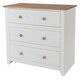 image 1 of Capri 3 Drawer White Chest of Drawers - White Painted Pine Bedroom Storage with Shaker Style Legs | White | White | 1