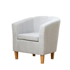 Alderwood Fabric Tub Chair - Light Grey