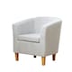 image 1 of Alderwood Fabric Tub Chair - Light Grey
