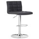 image 2 of Interiors by Premier Grey Faux Leather Bar Chair, Backrest Breakfast Bar Chair, Footrest Living Bar Chair Kitchen
