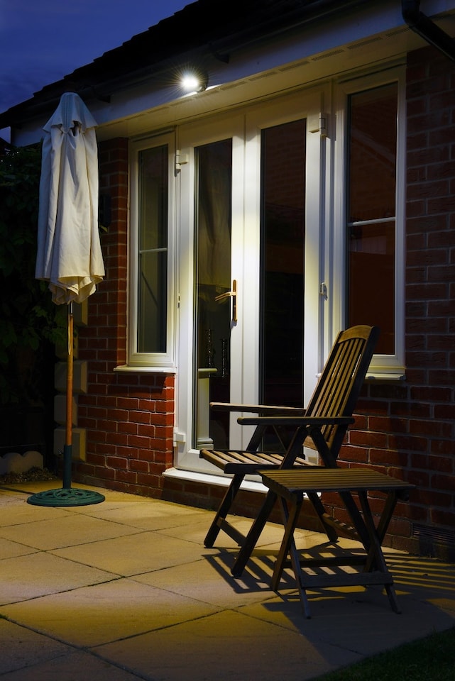 image 1 of Auraglow Battery Operated Motion Activated PIR Sensor Cordless Security Light | Black