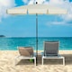image 2 of Outsunny Aluminium Sun Umbrella Parasol Patio Rectangular 2M x 1.3M Off-White