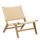 image 1 of Carson Lounge Chair in Off White and Oak