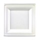 image 1 of White Square Compostable Bagasse Plates 26cm - Pack of 25