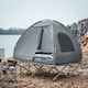 image 2 of SoBuy 2 Person Foldable Camping Tent with Bed, Air Mattress & Sleeping Bag, Gray, 75.9 x 57 x 74 in, 26.59 kg - OGS32-L-HG