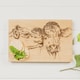image 3 of The Just Slate Company Kissing Cows 30cm Oak Serving Board