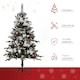 image 4 of HOMCOM 4FT Artificial Snow Dipped Christmas Tree Xmas Holiday Pencil Tree Green