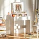 image 2 of HOMCOM Dressing Table with Mirror, LED Lights, Drawers, for Bedroom