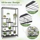 image 6 of COSTWAY 6-tier Plant Stand 180cm Corner Shelf Rack Black