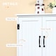 image 4 of HOMCOM Accent Floor Storage Cabinet, Kitchen Cupboard Sideboard with Adjustable Shelves and 2 Lower Doors, White