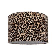 Modern and Distinctive Leopard Print Table-Pendant Lamp Shade in Soft Velvet | Black
